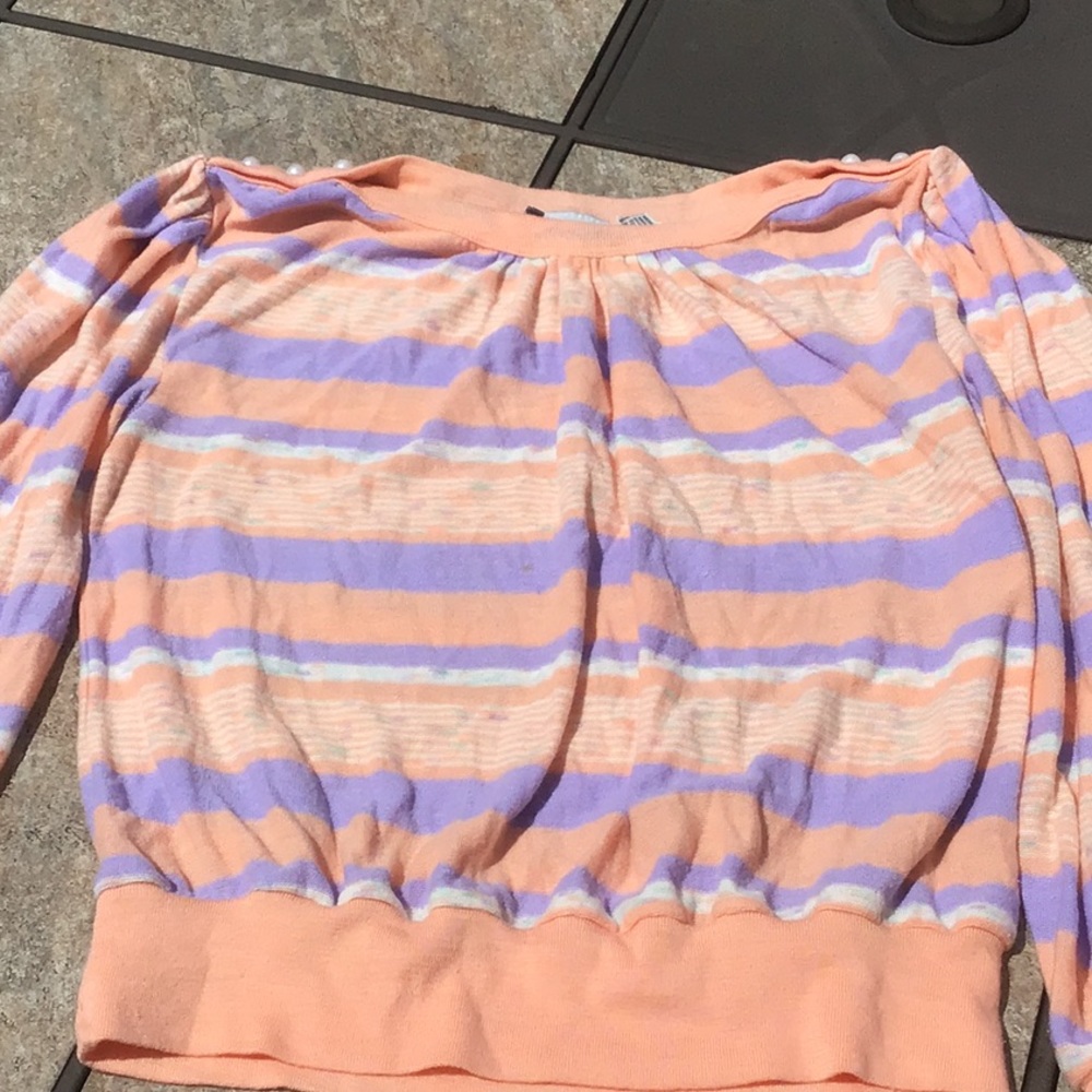 Vintage peach stripe top
